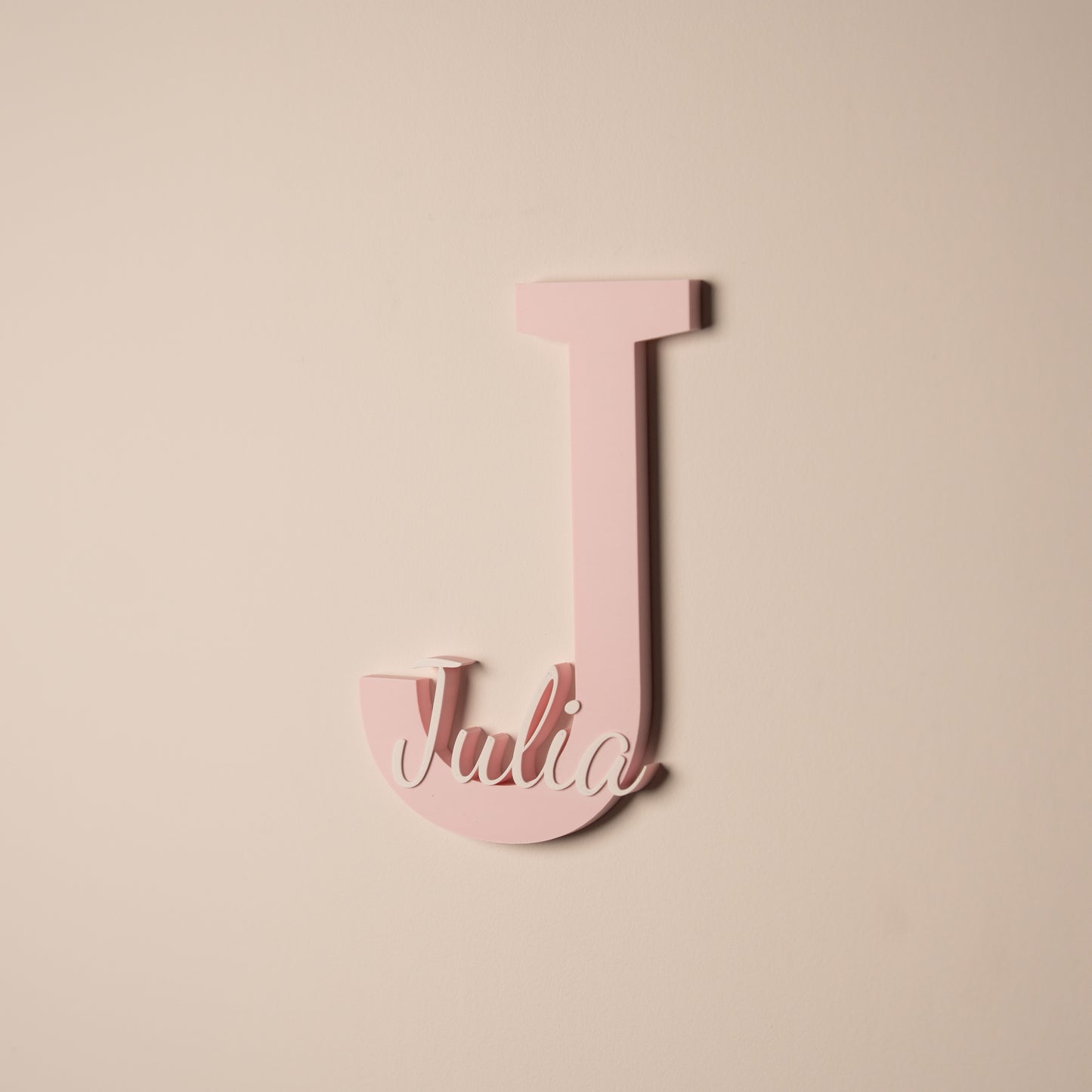 Naambordje kinderkamer - Mat Baby Roze/Wit